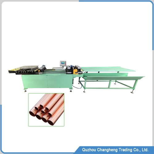 Automatic copper tube cutting machine of heat exchenger